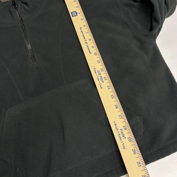 PINK Victoria's Secret Women’s Black Fleece Pullover 1/2 Zip Drawstring - Picture 6 of 8